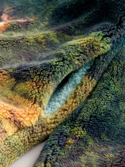 Next Printed Borg Fleece Top Green Woodland Scene