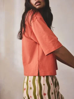 Next Green/Ecru Stripe Cotton Short Sleeve Pyjamas Best