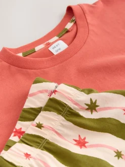 Next Green/Ecru Stripe Cotton Short Sleeve Pyjamas Best