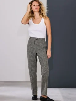 Next Green/Grey Check Slim Trousers Hot