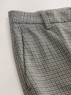 Next Green/Grey Check Slim Trousers Hot