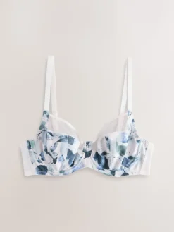 Next DD+ Non Pad Full Cup Bras 3 Pack with Side Support Green/Navy/Navy Print Online