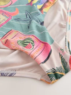 Next Green/Pink Lobster Conversational High Waist Print Bikini Bottoms Best