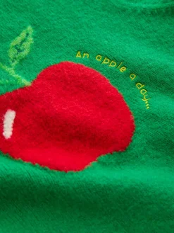 Next Green/Red Apple Graphic Sleeveless Knitted Tank With Wool Outlet