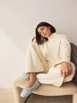 Next Grey Ballerina Heart Slippers Clearance