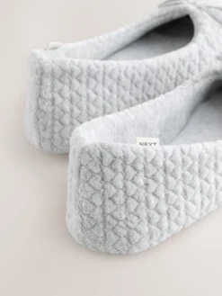 Next Grey Ballerina Heart Slippers Clearance