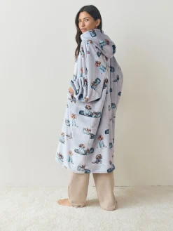 Next Grey Charlie The Cockapoo Oversized Hooded Blanket Online