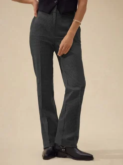 Next Grey Check Bootcut Sculpting Tailored Trousers Sale
