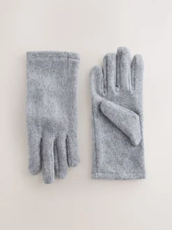 Next Grey Fleece Gloves Hot