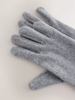 Next Grey Fleece Gloves Hot