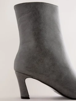 Next Forever Comfort® Chisel Toe Heeled Ankle Boots Grey Sale