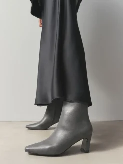 Next Forever Comfort® Chisel Toe Heeled Ankle Boots Grey Sale