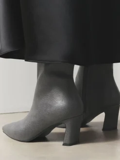 Next Forever Comfort® Chisel Toe Heeled Ankle Boots Grey Sale