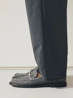 Next Grey Forever Comfort® Trim Hardware Round Toe Loafers