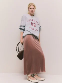 Next Grey Graphic Satin Applique 'Le Marais' City Longsleeve Crewneck Sweatshirt New