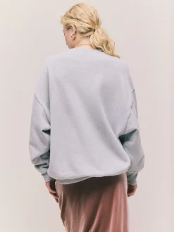 Next Grey Graphic Satin Applique 'Le Marais' City Longsleeve Crewneck Sweatshirt New