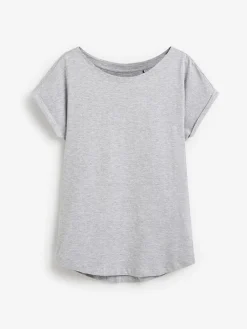 Next Grey Marl Cap Sleeve T-Shirt Online