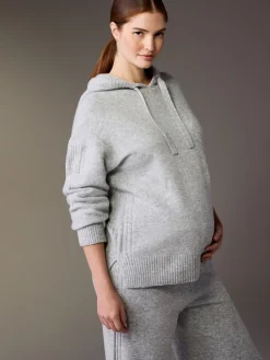 Next Grey Maternity Knitted Hoodie Best