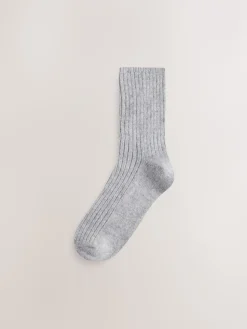 Next Grey N. Premium Thermal Containing Cashmere Ankle Socks 1 Pack Outlet