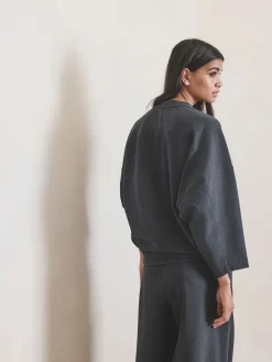 Next Grey N.Premium Brushed Wide Sweatshirt Outlet