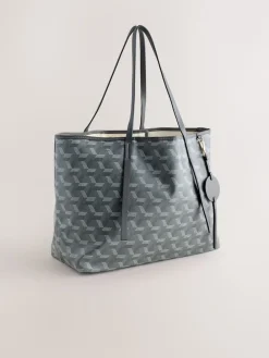 Next Grey Printed Shoulder Bag New