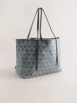 Next Grey Printed Shoulder Bag New