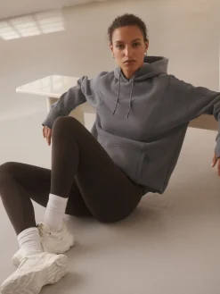 Next Grey Relaxed Fit Longline Hoodie Clearance