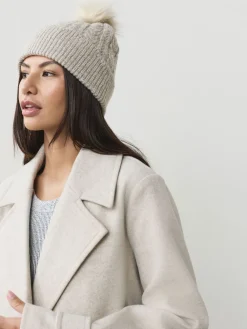 Next Grey Sparkle Knitted Pom Hat Sale