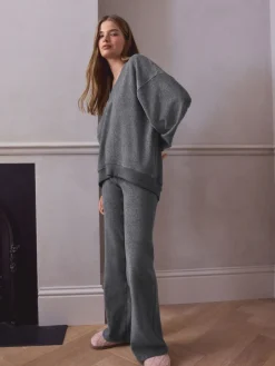 Next STUDIO Fleece Tunic & Joggers Set Grey Best