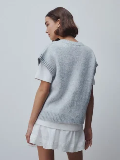 Next Knitted Tank Grey Swan Scene Outlet
