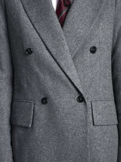 Next Tabitha Simmons X Wool Blend Double Breasted Blazer Grey Sale