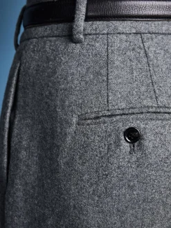 Next Tabitha Simmons X Wool Blend Wide Leg Trousers Grey New