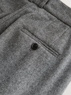 Next Tabitha Simmons X Wool Blend Wide Leg Trousers Grey New