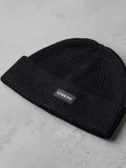 Gym King Black Rib Knit Beanie Sale