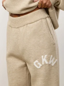 Gym King Brown Restore Knit Straight Leg Joggers Hot