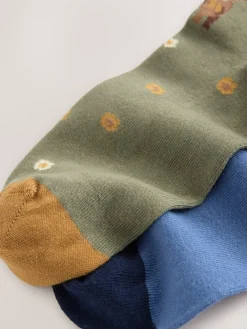 Next Warm Handle Cotton Ankle Socks 2 Pack Hamish The Highland Cow Scene Discount