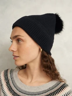 Hobbs Black Carys Knit Hat Clearance