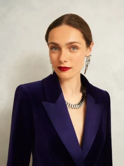 Hobbs Purple Heather Velvet Jacket Sale