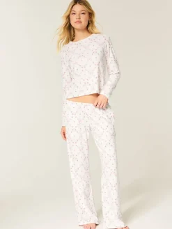Hollister Cosy Wide leg White Pyjamas Bottoms Online