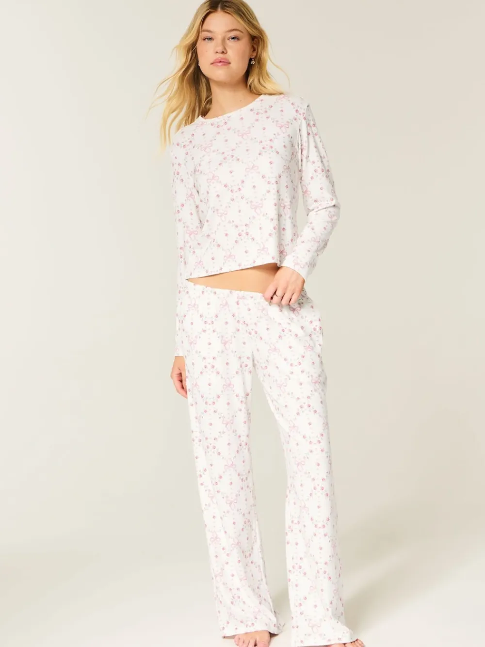 Hollister Cosy Wide leg White Pyjamas Bottoms Online