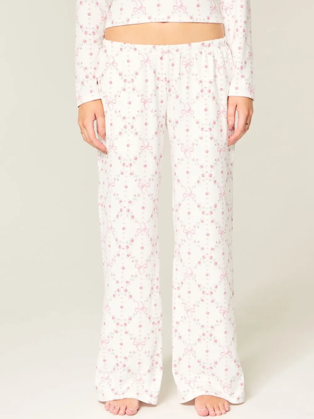 Hollister Cosy Wide leg White Pyjamas Bottoms Online