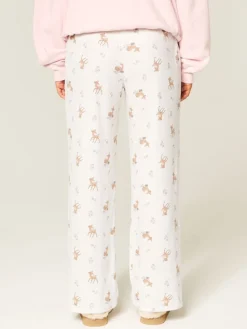 Hollister Low Rise Cosy Pointelle Pyjamas Bottoms Light Grey Outlet