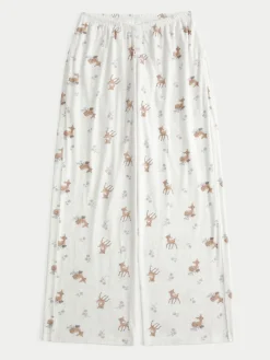 Hollister Low Rise Cosy Pointelle Pyjamas Bottoms Light Grey Outlet