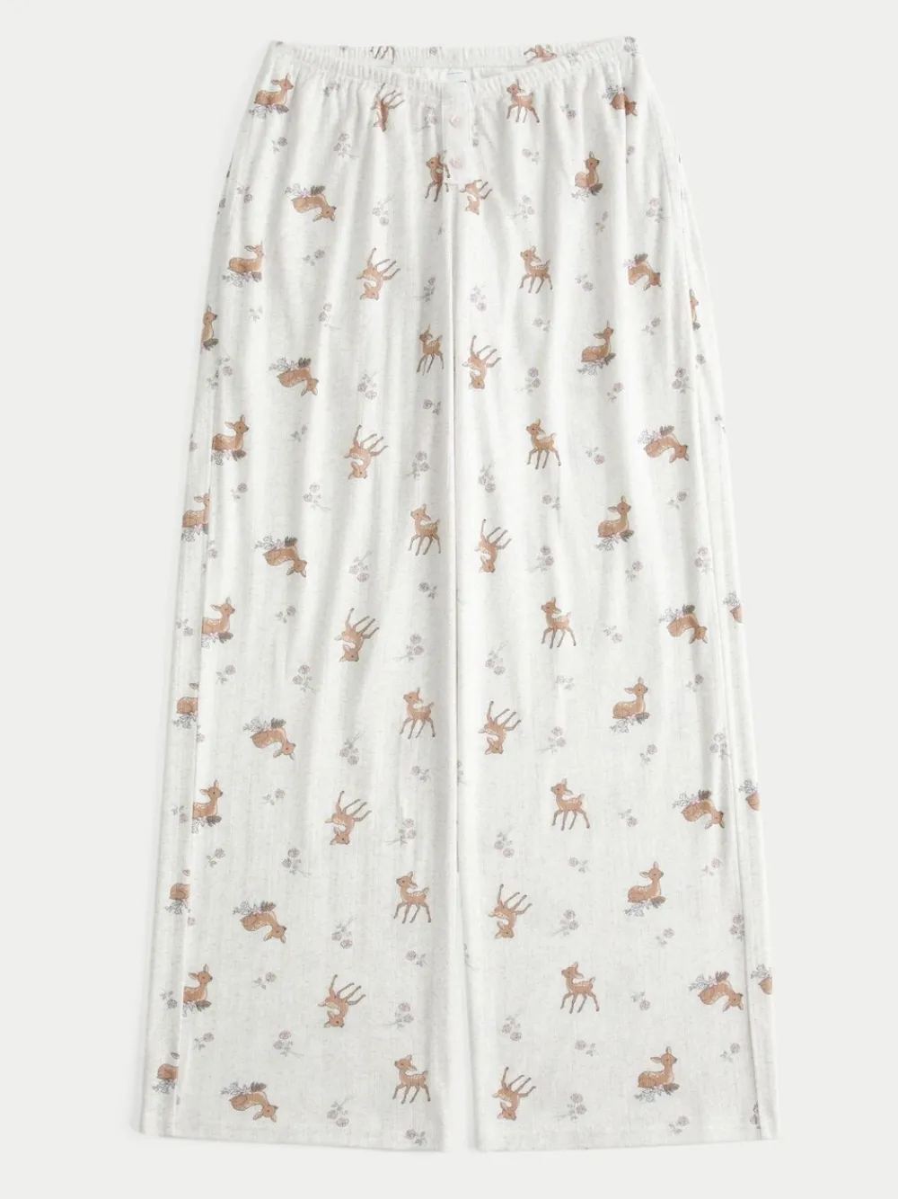 Hollister Low Rise Cosy Pointelle Pyjamas Bottoms Light Grey Outlet