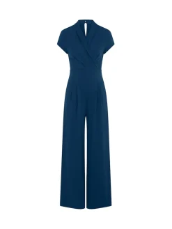 Hot Squash Petite Blue Wide Leg Jumpsuit New