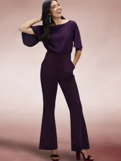 Hot Squash Purple Drop Shoulder Jumpsuit Best