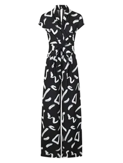 Hot Squash HotSquash Black Jersey Wide Leg Jumpsuit Clearance