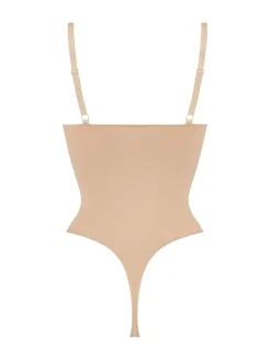 Hunkemoller Hunkemöller Seamless Enhancing High Leg Thong Shapewear Bodysuit Nude Clearance