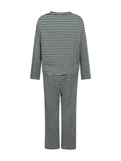 Hunkemoller Cotton Jersey Pyjamas Set Green Hot