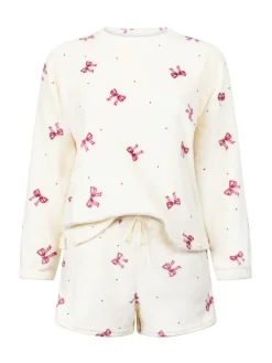 Hunkemoller Flannel Fleece White Pyjamas Set Best